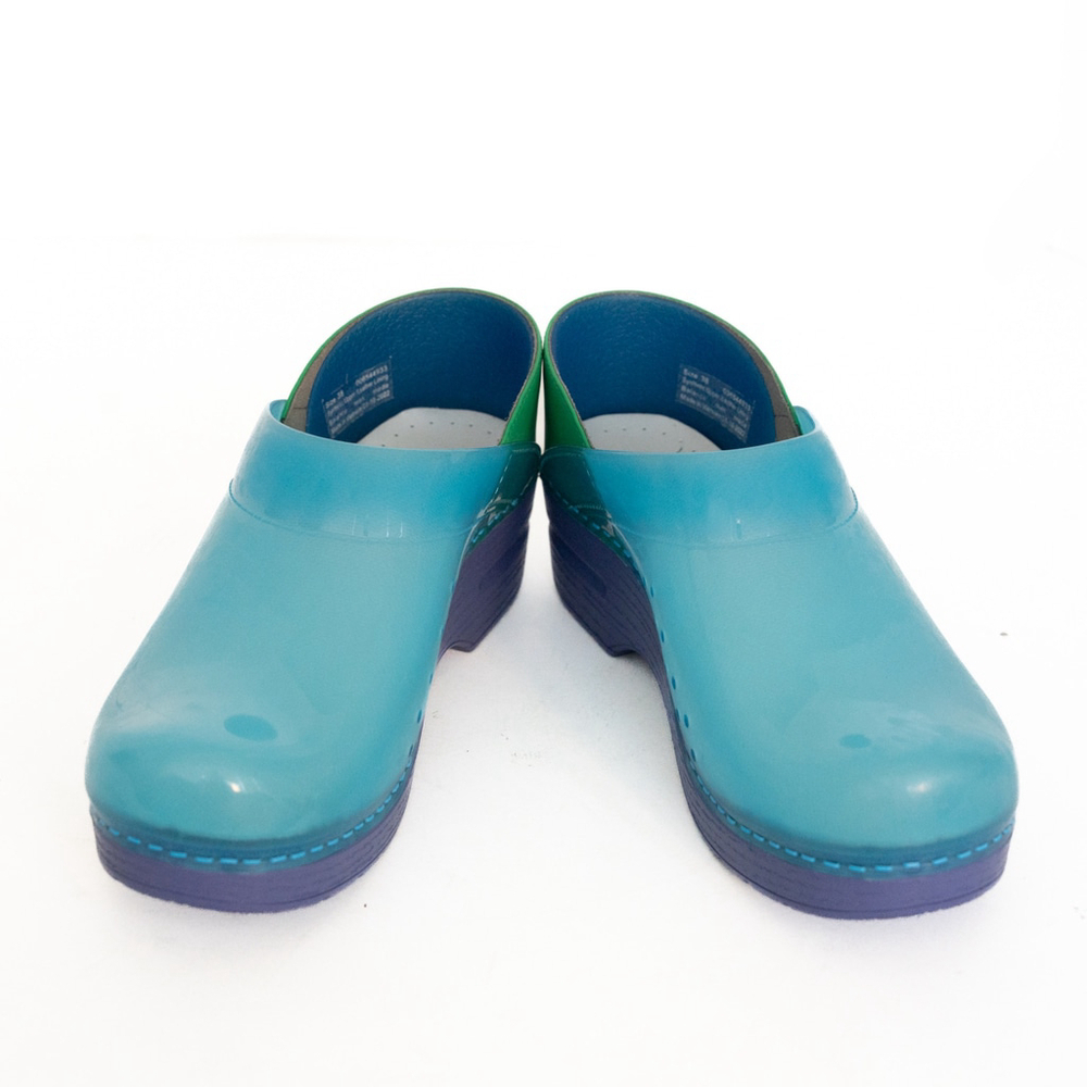 Dansko Professional - Translucent Blue Clogs Size… - image 8